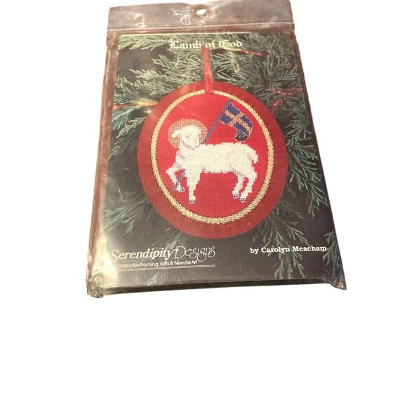Cross Stitch Kit Lamb Of God Ornament Serendipity Designs 1991 Carolyn Meacham - Picture 1 of 3